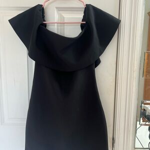 English Factory Elegant Black Strapless Dress